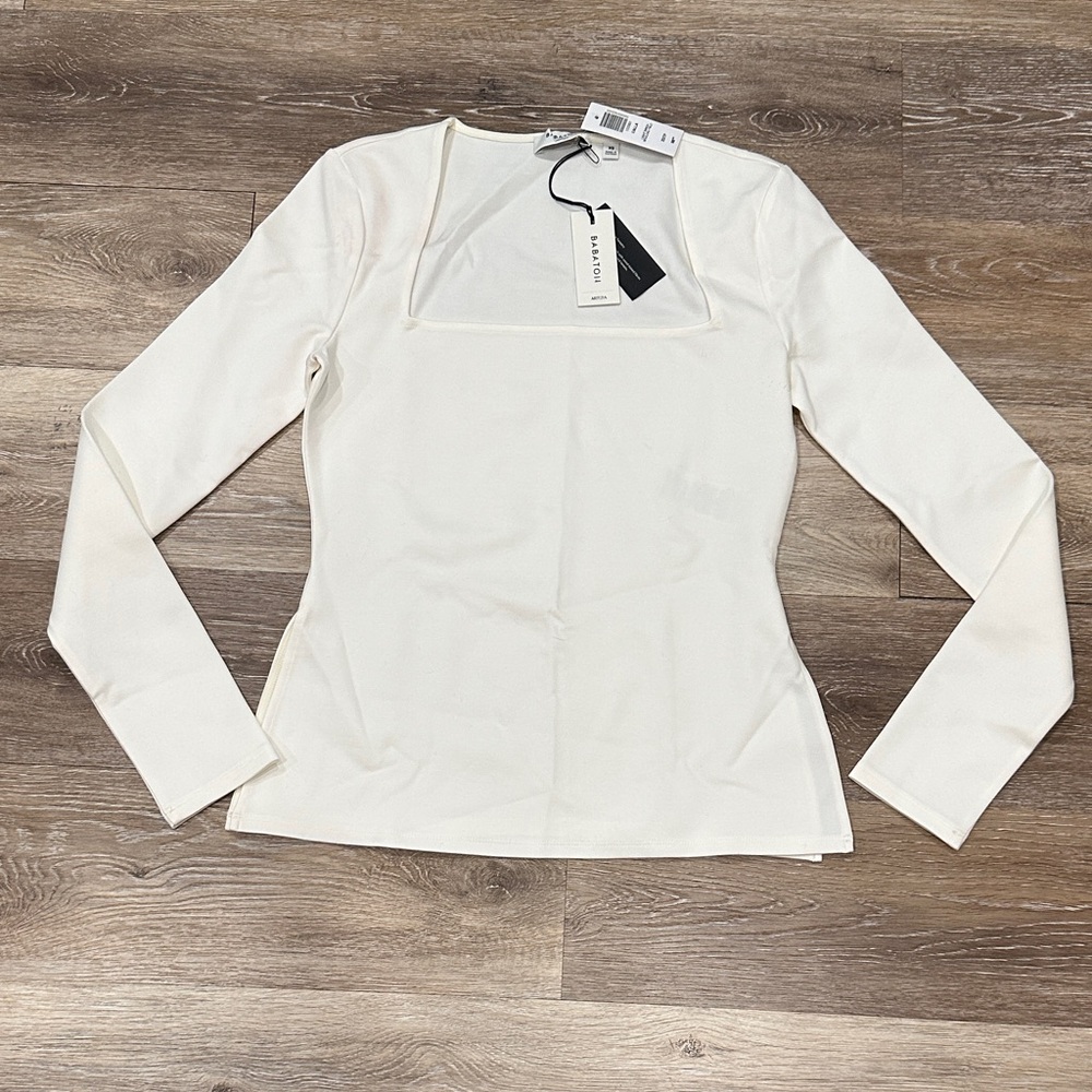 Zara Cream Long Sleeve Top
